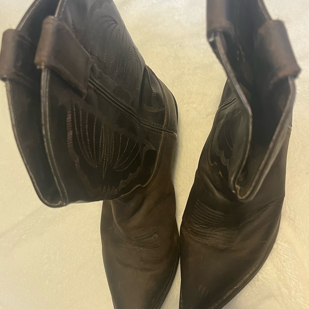 Nocona Brown Heeled Boots Western Style